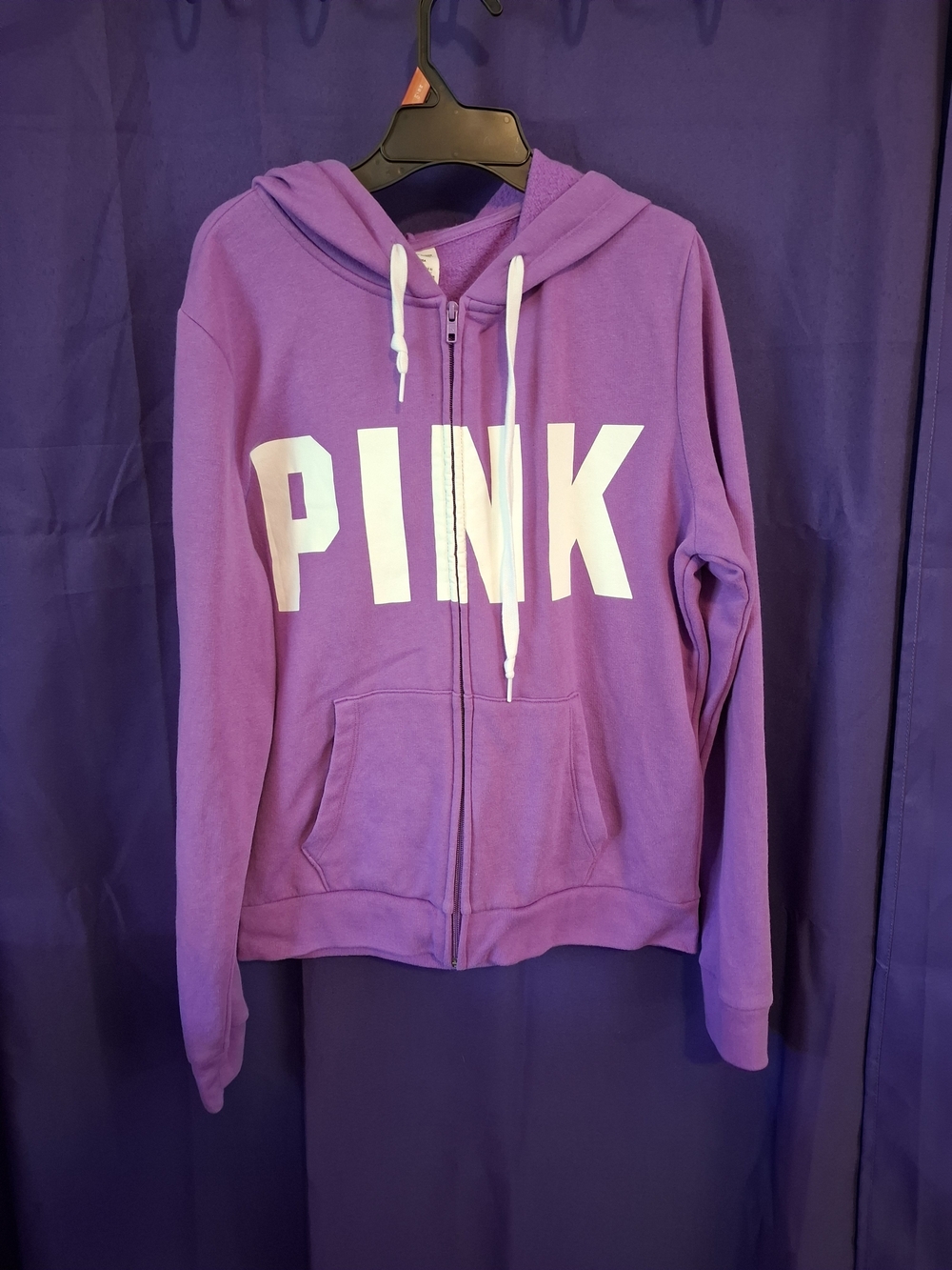 PINK Victoria's Secret Girls' Purple Zip-Up Hoodie Jacket